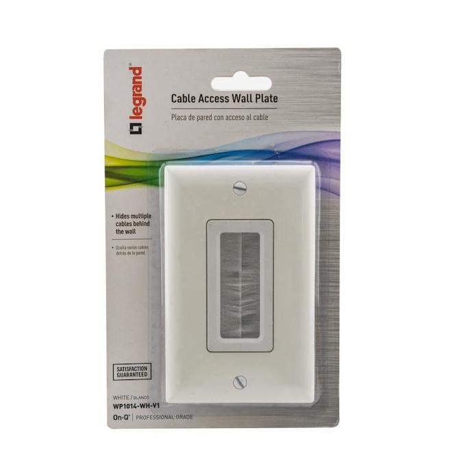 On-Q/Legrand Cable Access Wall Plate - White