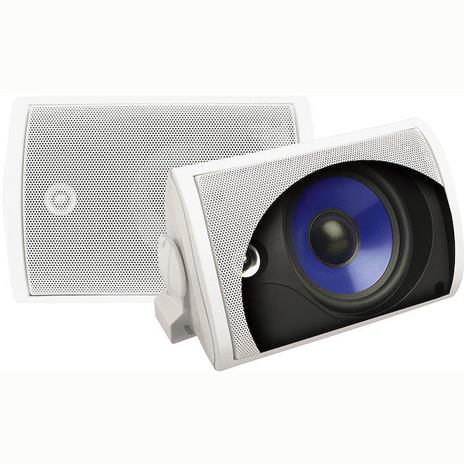 Legrand On-Q 100-Watt White Rectangular Outdoor Speaker - Set Of 2