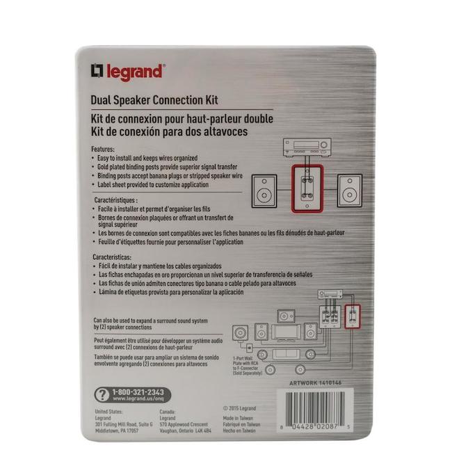 Legrand On-Q White Dual Speaker Connection Kit
