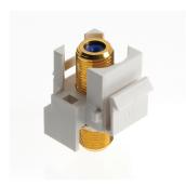 Legrand On-Q Self-Terminating Plastic Keystone F-Connector Insert - 1/Pk