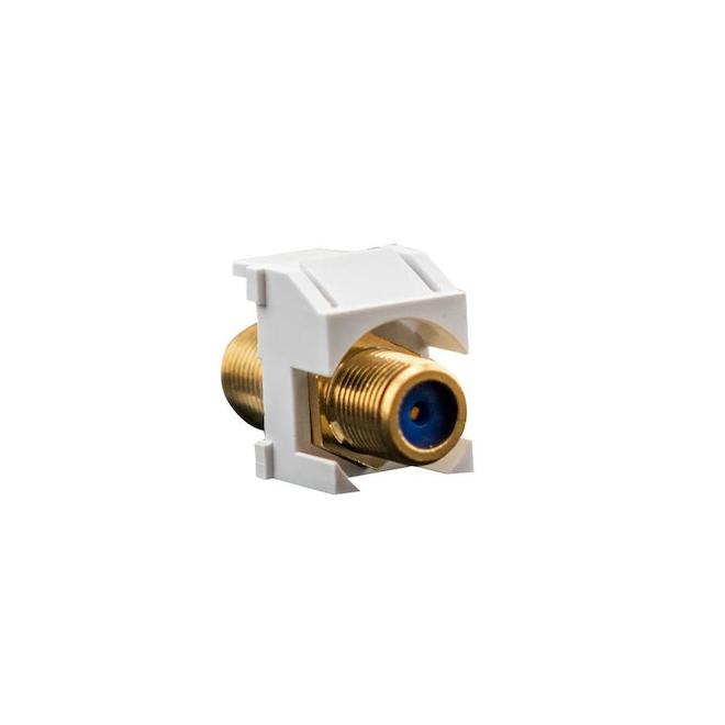 Legrand On-Q Self-Terminating Plastic Keystone F-Connector Insert - 1/Pk