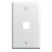 On-Q 1-Port 1-Pack White Wall Plate
