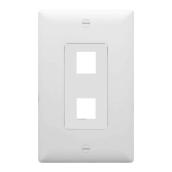 On-Q/Legrand 1-Gang Decorator 2-Port Wall Plate (White)