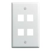 On-Q/Legrand Keystone 1-Gang White Blank Plastic Wall Plate