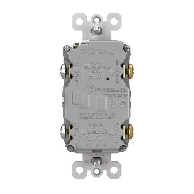 Prise électrique DDFT combinée nickel 15 A 125 V Radiant de Legrand