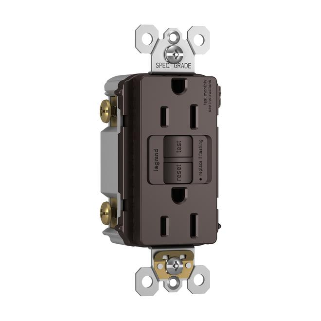 Prise électrique DDFT décorative bronze foncé 125 V 15 A Legrand