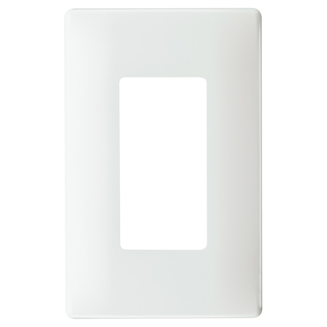 Pass & Seymour Radiant 1-Gang Wall Plate - Screwless - White - 4 13/32-in W x 4 15/16-in L