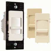 Gradateur d'intensité large à glissière Pass & Seymour, blanc, 450 W, unipolaire