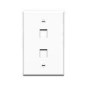 Legrand Keystone 1-Gang 2-Port Wall Plate (White)