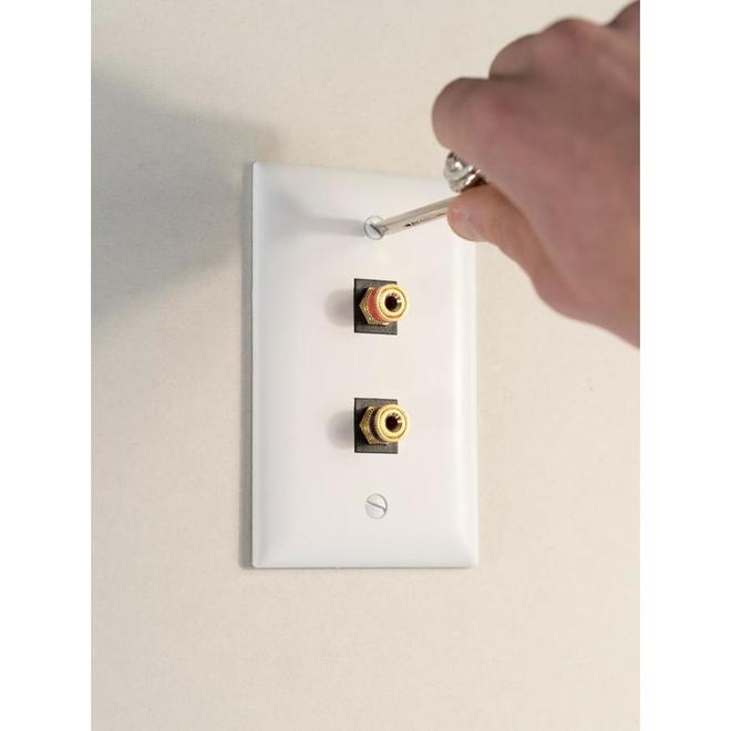 Legrand Keystone 1-Gang 2-Port Wall Plate (White)