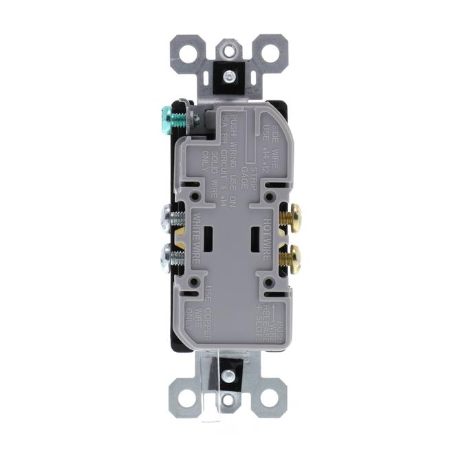 Legrand radiant 15.0-Amp 125-volt Graphite Indoor Decorator Wall Outlet