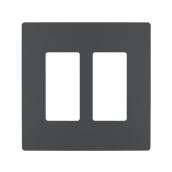 Legrand radiant 2-Gang Graphite Double Decorator-ft Wall Plate