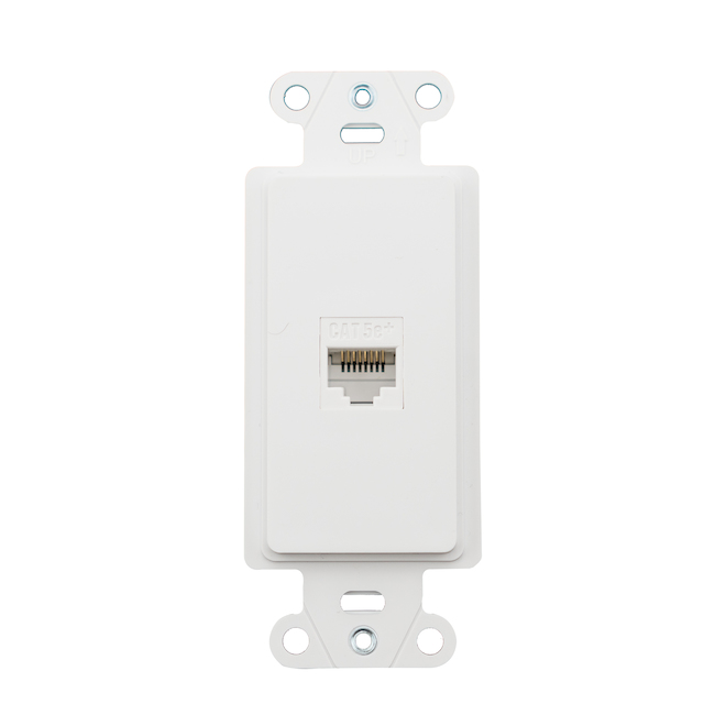 On-Q Wall Jack for CAT 5e Cable - White