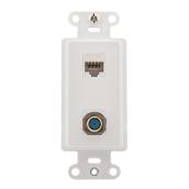 On-Q Wall Jack for CAT 5e and Coax 3GHz Cable - White