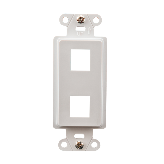 On-Q Blank Insert Wall Jack 2-Ports White