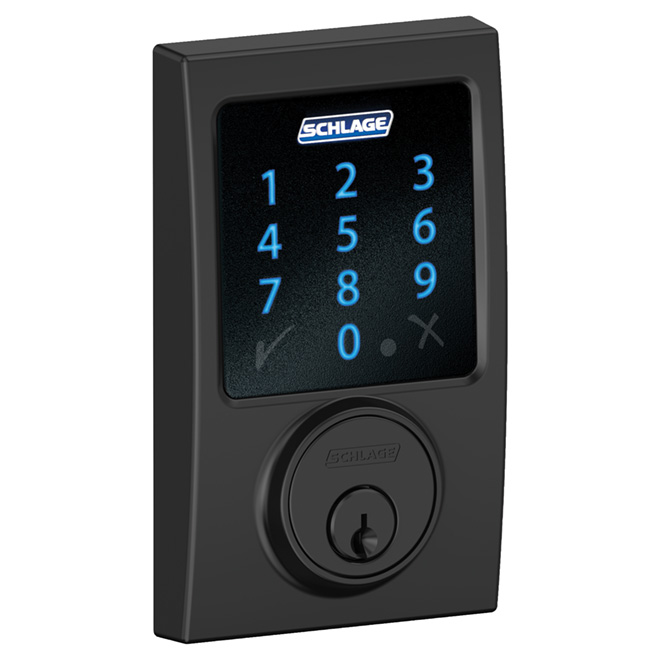 Smart Deadbolt - Connect Century - Black Matte