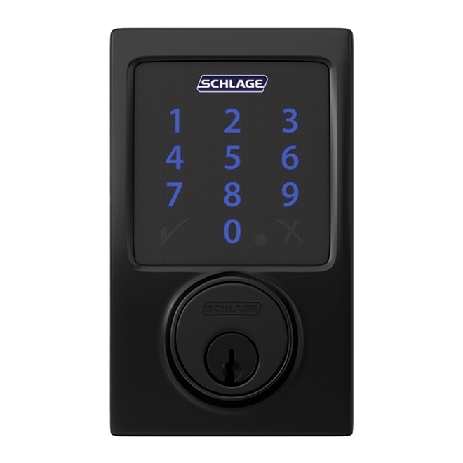 Smart Deadbolt - Connect Century - Black Matte