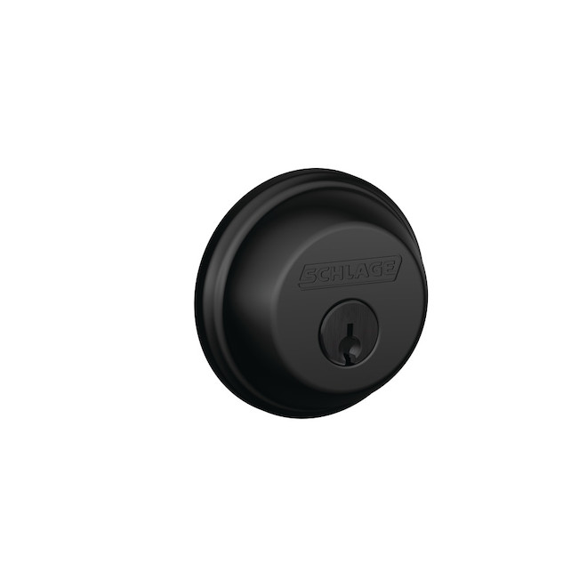 Schlage Single Cylinder Deadbolt - Matte Black