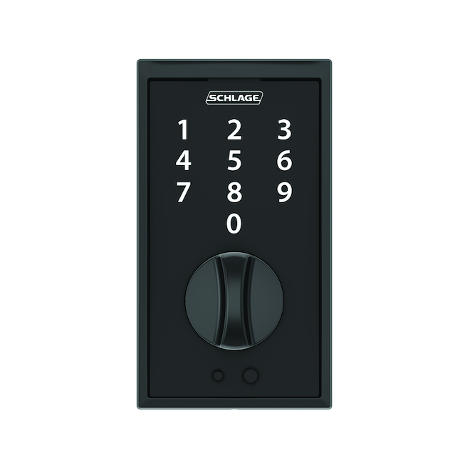 Touch Keyless Deadbolt - Century - Black Matte