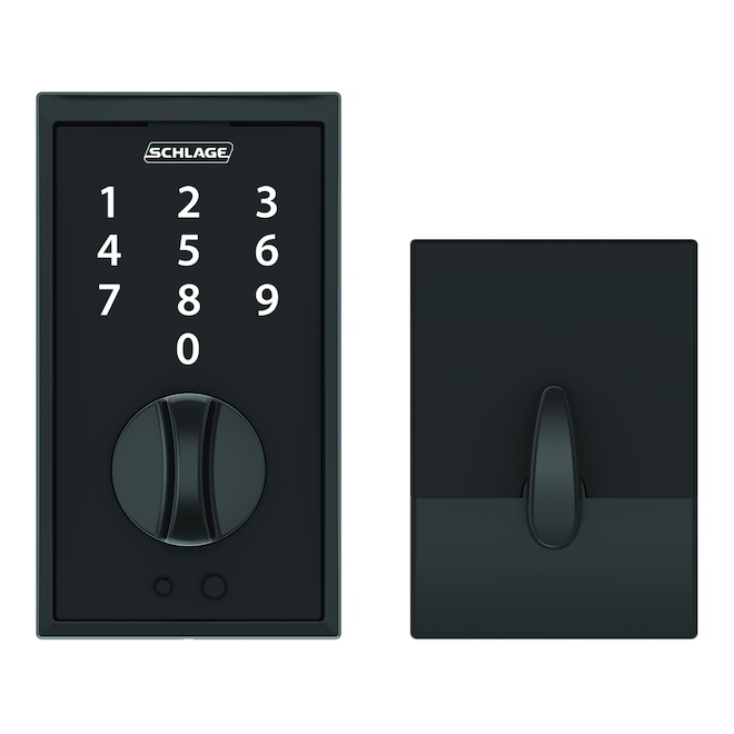 Touch Keyless Deadbolt - Century - Black Matte