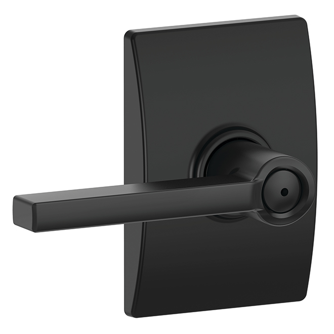 Schlage Century Privacy Lever - Latitude - Matte Black