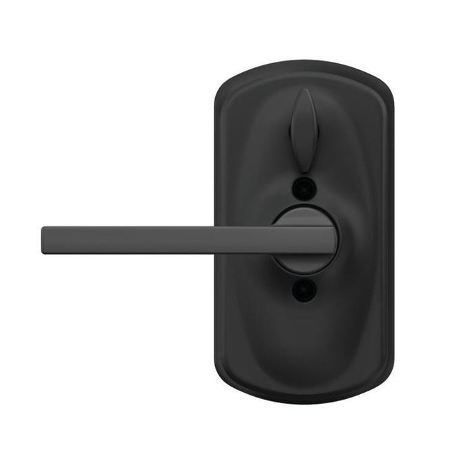 Schlage Plymouth/Latitude Matte Black Keypad Deadbolt with Entry Lever