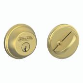 Schlage Single Cylinder Deadbolt in Satin Brass