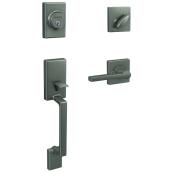 Home Front Etchings Handleset Entry Nickel