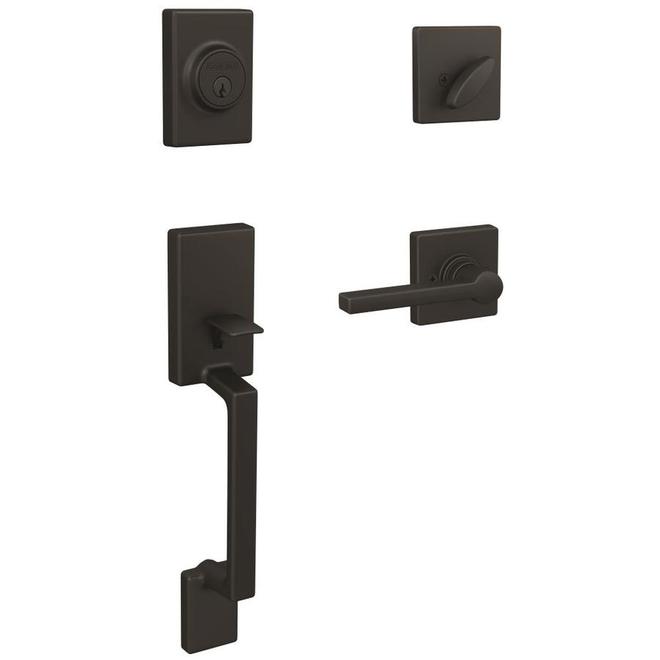 HOMEFRONT BY SCHLAGE Home Front Etchings Handleset Entry Matte