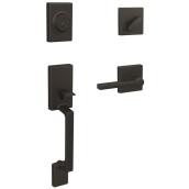 Home Front Etchings Handleset Entry Matte Black