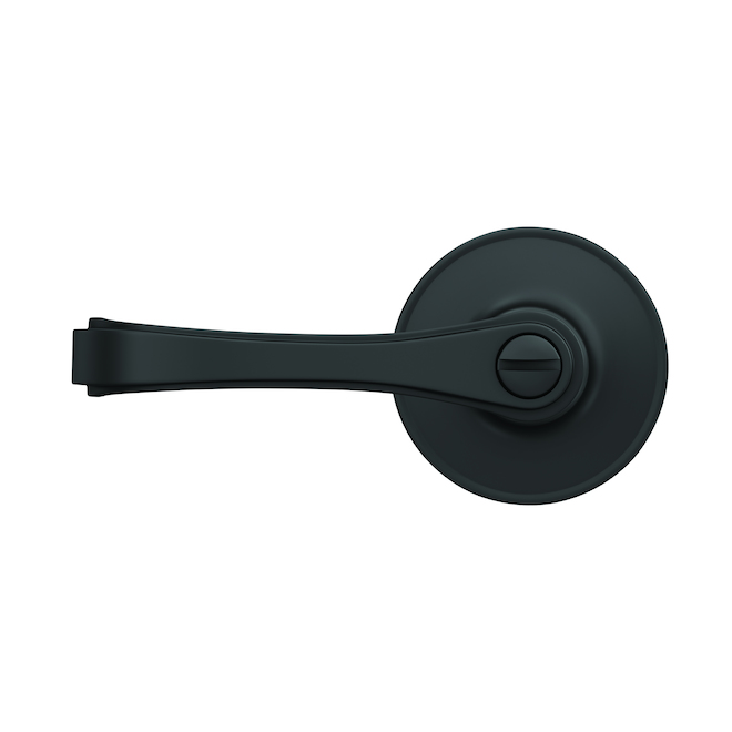 Home Front Ashburn Curved Lever Bed and Bath Lock Matte Black