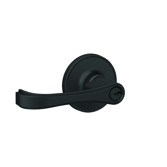 Home Front Ashburn Lever Keyed Entry Lock in Matte Black