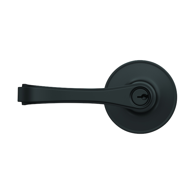 Home Front Ashburn Lever Keyed Entry Lock in Matte Black