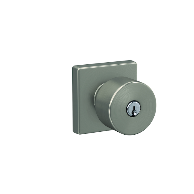 Home Front Ryson Knob Keyed Entry Lock in Satin Nickel