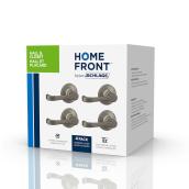 Home Front Ashburn Lever Hall and Closet Lock Satin Nickel - 4/Pack