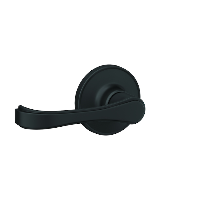 Schlage Home Front Ashburn Passage Knob Lever Matte Black 4/pk