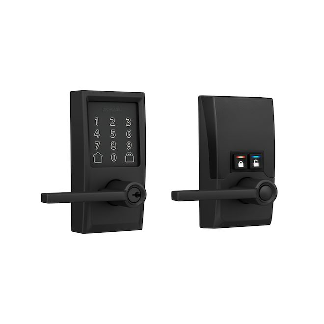 SCHLAGE Encode F Serie Matte Black 1-Cylinder Lighted Keypad Electronic Lever