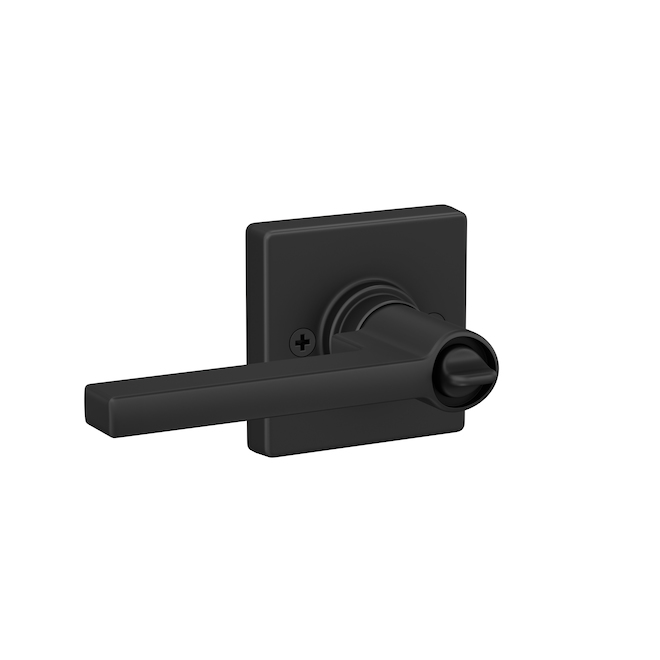 HOMEFRONT by SCHLAGE Crosbie Black Matte No Deadbolt Key Lever 1-Pack