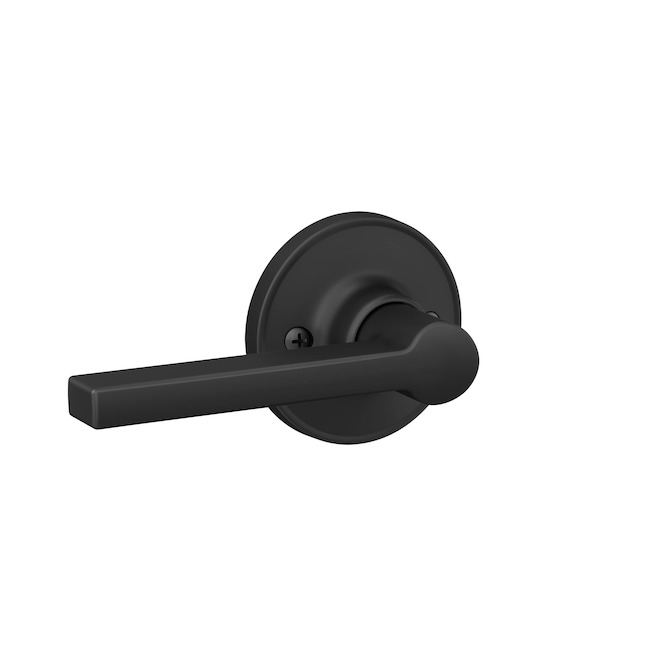 Schlage Crosbie Passage Door Lever for Hall and Closet Doors - Matte Black