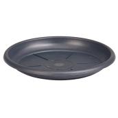 Soucoupe pour plante en plastique 7 po, gris anthracite