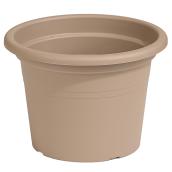 Jardinière ronde en plastique 8 po, marron