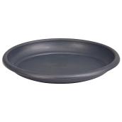 Soucoupe pour plante en plastique 9 po, gris anthracite