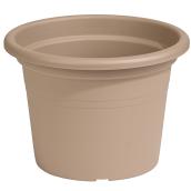 Jardinière ronde en plastique 10 po, marron
