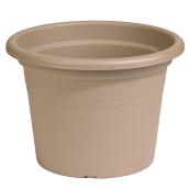 Jardinière ronde en plastique 12 po, marron