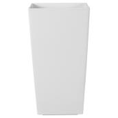 Jardinière en plastique « Kubico », 30 po, blanc