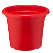 Pot à fleurs en plastique, 10", rouge