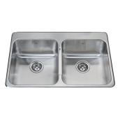 Kindred Double-Basin Drop-In Kitchen Sink