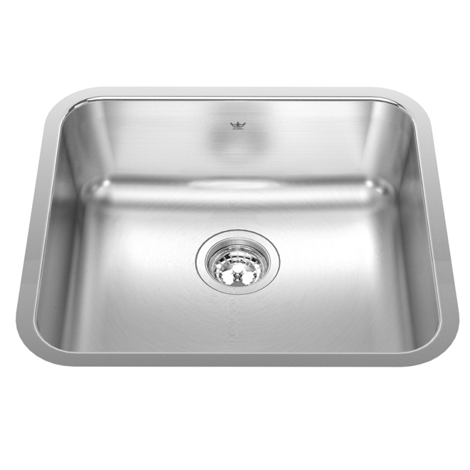 Kindred 20 Gauge Undermount Single Basin Stainless Steel Kitchen Sink   12975105 L 