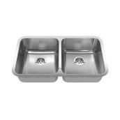 Kindred 20-Gauge Double-Basin Undermount Stainless Steel Kitchen Sink