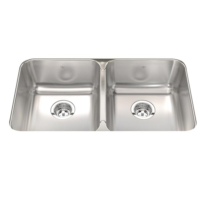 Kindred 20-Gauge Double-Basin Undermount Stainless Steel Kitchen Sink